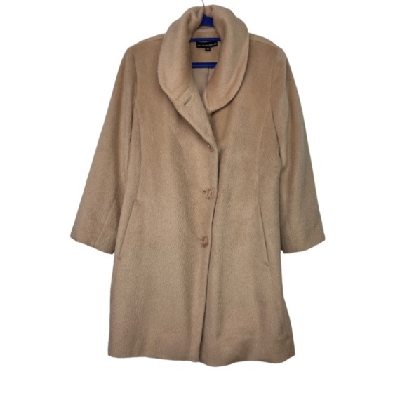 Sofia Cashmere Tan Wool Coat - Picture 3 of 11